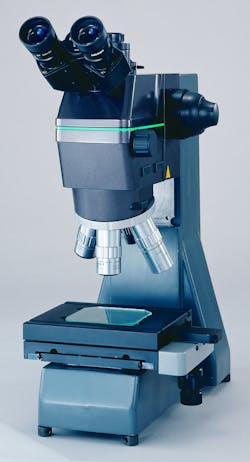 FIGURE 2. The FS70 Series microscopes, specifically the FS70L-S and FSL4-S models, work with YAG and UV laser systems. When paired with the company&apos;s brightfield, NIR, NUV, and UV objectives, the microscopes adapt to life science applications.