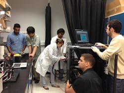 FIGURE 2. At Florida International University, Anuradha Godavarty and her colleagues work as a team to develop a handheld device to detect breast cancer. FIGURE 2. At Florida International University, Anuradha Godavarty and her colleagues work as a team to develop a handheld device to detect breast cancer.