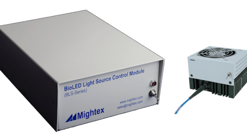 FIGURE 1. Mightex offers its BioLED Control Module and a multi-wavelength fiber-coupled LED&mdash;both designed for optogenetics.