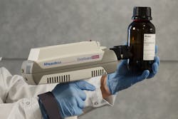 FIGURE 2. Rigaku&apos;s FirstGuard is a handheld Raman analyzer that can use a 532, 785, or 1064 nm laser.