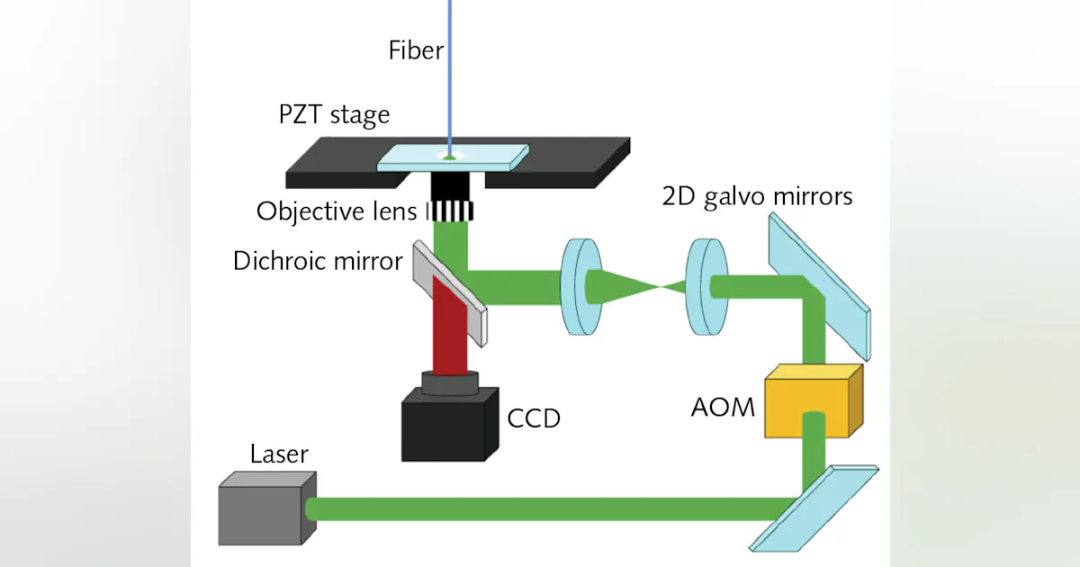 Microendoscope Aspherical microlens is laser-written onto the tip of a fiber-optic ...