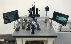 FIGURE 2. Raptor Photonics Vis-SWIR camera incorporated into a wafer inspection system. FIGURE 2. Raptor Photonics Vis-SWIR camera incorporated into a wafer inspection system.