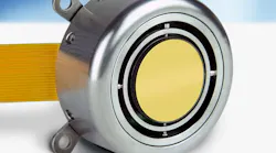 FIGURE 1. An MR-15-30 dual-axis voice-coil mirror (VCM) is shown with protected gold coating.