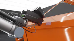 A multisensor head uses terahertz radiation for layer thickness measurement.