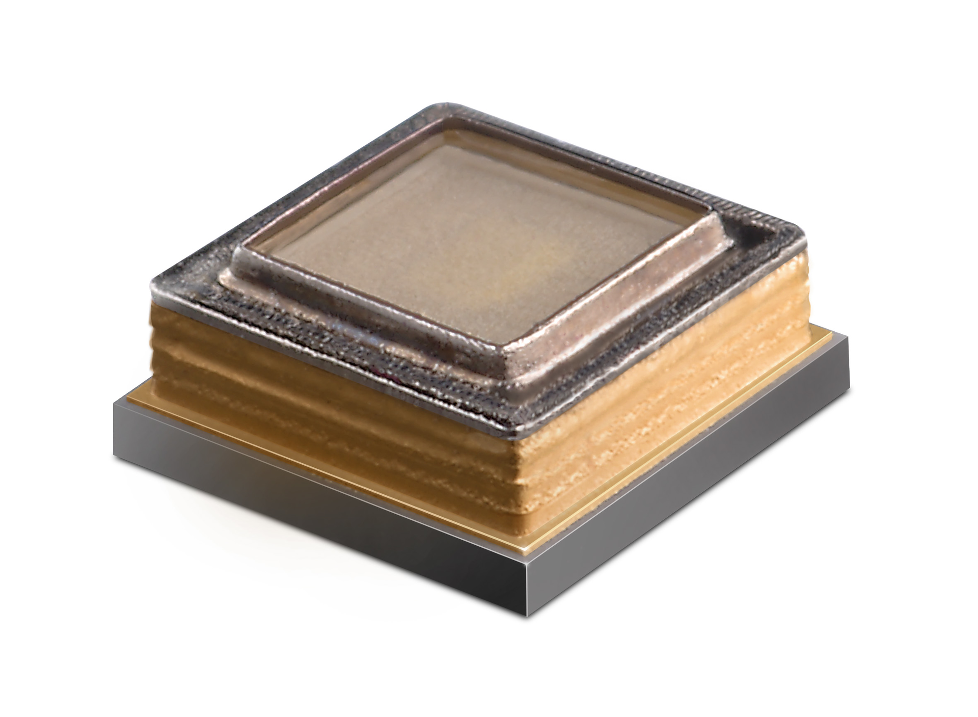 FIGURE 4. A VCSEL array is hermetically sealed in a package with an optical element.