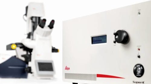 The SuperK EXTREME supercontinuum laser powers the Leica TCS SP8 X confocal microscope used for high-resolution bioimaging.