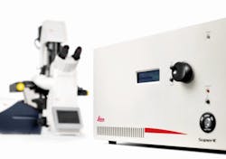 The SuperK EXTREME supercontinuum laser powers the Leica TCS SP8 X confocal microscope used for high-resolution bioimaging. The SuperK EXTREME supercontinuum laser powers the Leica TCS SP8 X confocal microscope used for high-resolution bioimaging.
