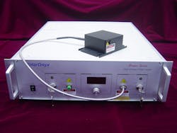 FIGURE 2. A simplified high-power femtosecond fiber laser with master oscillator power amplifier configuration (top) is packaged into a commercial product (bottom). FIGURE 2. A simplified high-power femtosecond fiber laser with master oscillator power amplifier configuration (top) is packaged into a commercial product (bottom).