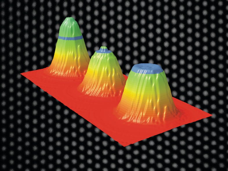 Tunable narrow-linewidth lasers enable atomic physics applications using laser cooling and magneto-optical traps. Here ultracold atoms undergo phase transition from superfluid (left) to insulator (right).