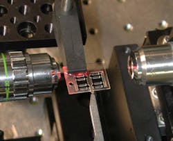 The Femtoprint process creates a low-cost, all-glass device with waveguides and mechanical features fabricated simultaneously. The Femtoprint process creates a low-cost, all-glass device with waveguides and mechanical features fabricated simultaneously.