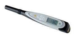 FIGURE 4. A handheld laser pen that tests tooth enamel for caries lesions–areas where the enamel has been demineralized or compromised in some way–is small and lightweight thanks to the LDS circuitry; costs were reduced as much as 78% compared to conventional fabrication methods. FIGURE 4. A handheld laser pen that tests tooth enamel for caries lesions–areas where the enamel has been demineralized or compromised in some way–is small and lightweight thanks to the LDS circuitry; costs were reduced as much as 78% compared to conventional fabrication methods.