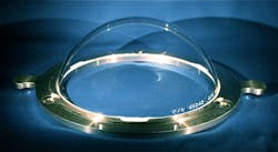 FIGURE 2. The OptiDome was manufactured to test metrology on strongly curved surfaces. FIGURE 2. The OptiDome was manufactured to test metrology on strongly curved surfaces.
