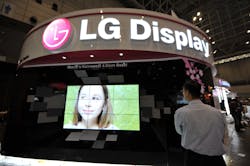 FIGURE 2. Ultralarge displays are typically “stitched” together from individual displays; here, for a 111 in. display composed of nine 37 in. displays, the narrowest bezel (border) reported is just 4 mm in width. FIGURE 2. Ultralarge displays are typically “stitched” together from individual displays; here, for a 111 in. display composed of nine 37 in. displays, the narrowest bezel (border) reported is just 4 mm in width.