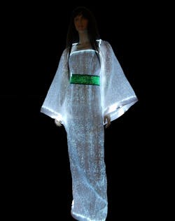 FIGURE 1. Side-illuminating optical fibers coupled to LEDs can create some interesting clothing options.