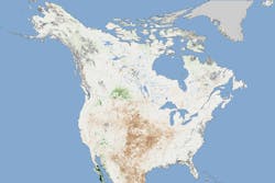 FIGURE 4. A drought map from NASA based on NDVI satellite data from the MODIS spectroradiometer contrasts plant health in August 2012 against average conditions from 2002-2012. Brown areas show where plant growth was below normal; greens indicate vegetation that is more widespread or abundant than normal for the time of year; and grays depict areas where data was not available. FIGURE 4. A drought map from NASA based on NDVI satellite data from the MODIS spectroradiometer contrasts plant health in August 2012 against average conditions from 2002-2012. Brown areas show where plant growth was below normal; greens indicate vegetation that is more widespread or abundant than normal for the time of year; and grays depict areas where data was not available.