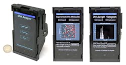 A lens-free handheld microscope produces images with significantly larger field of view than do conventional brightfield systems. A lens-free handheld microscope produces images with significantly larger field of view than do conventional brightfield systems.