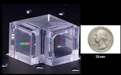 FIGURE 2. First-ever monolithic spatial heterodyne Raman spectrometer (mSHRS), configured for 532 nm excitation. FIGURE 2. First-ever monolithic spatial heterodyne Raman spectrometer (mSHRS), configured for 532 nm excitation.