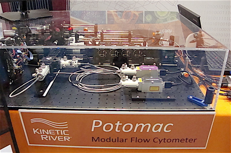 The Potomac modular flow cytometer is customizable from one to seven lasers and from four to 20 detection channels, and can accommodate novel light sources and detectors.