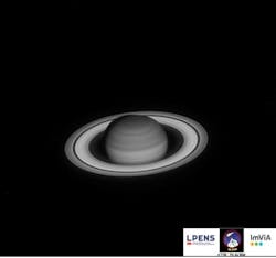 An image of Saturn taken with the SIRIS SWIR camera, 100 ms exposure time. An image of Saturn taken with the SIRIS SWIR camera, 100 ms exposure time.