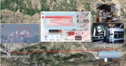 Shown are a visible-band photograph of the mountains taken by a standard astronomical camera equipped with a telescope, with elevation of approximately 4500 m (a); a schematic diagram of the experimental setup (b); a photograph of the setup hardware (c), including the electronic control system (bottom right); and a view of the temporary laboratory where lidar was implemented at an altitude of 1770 m (d). Shown are a visible-band photograph of the mountains taken by a standard astronomical camera equipped with a telescope, with elevation of approximately 4500 m (a); a schematic diagram of the experimental setup (b); a photograph of the setup hardware (c), including the electronic control system (bottom right); and a view of the temporary laboratory where lidar was implemented at an altitude of 1770 m (d).