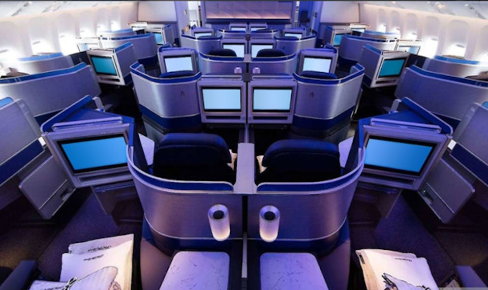 FIGURE 1. Business or first-class, in-seat displays.