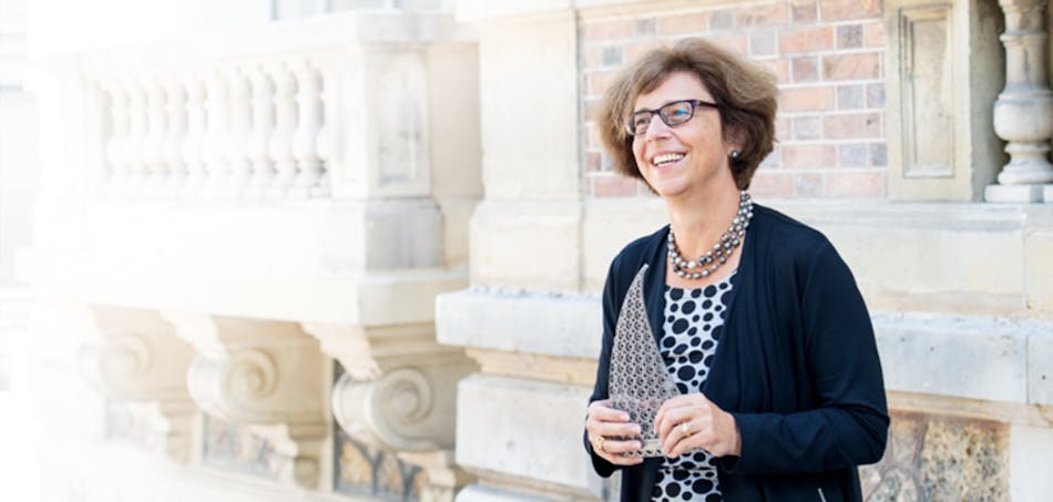 Ursula Keller, winner of the European Inventor Award 2018 in the category &apos;Lifetime Achievement,&apos; at the award ceremony in Paris, Saint-Germain-en-Laye on 7 June.