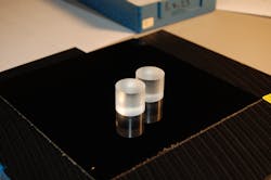 1-in.-diameter × 1-in.-tall stilbene cylinders are fabricated into scintillation detectors that can easily detect neutrons in the presence of gamma rays, with high neutron-gamma separation. 1-in.-diameter × 1-in.-tall stilbene cylinders are fabricated into scintillation detectors that can easily detect neutrons in the presence of gamma rays, with high neutron-gamma separation.