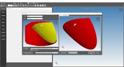 FIGURE 1. A freeform surface id defined in PROSurf by importing a CAD model. FIGURE 1. A freeform surface id defined in PROSurf by importing a CAD model.