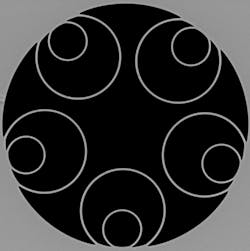 FIGURE 2. Cross-section of a five-tube NANF fiber. FIGURE 2. Cross-section of a five-tube NANF fiber.