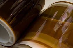 A roll of perovskite film made by the slot-die coating method. A roll of perovskite film made by the slot-die coating method.