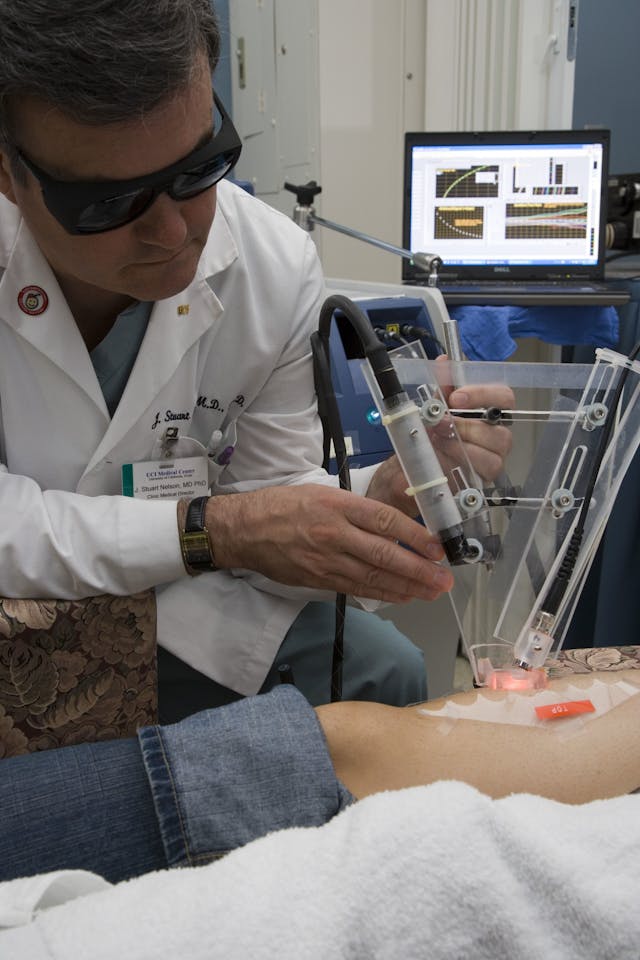 LAMMP Medical Director Dr. Stuart Nelson is developing new light-based methods to treat skin disease.