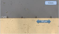 FIGURE 6. Melt diameter growth with increasing pulse count exposures and increasing average power. FIGURE 6. Melt diameter growth with increasing pulse count exposures and increasing average power.