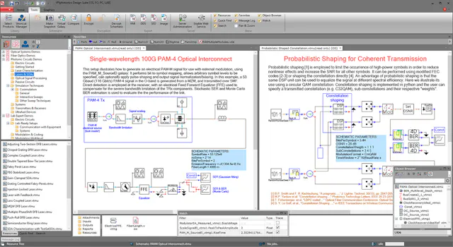 Optical design software from VPIphotonics includes a simulation tool ...