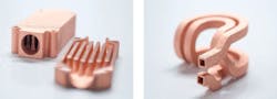 FIGURE 6. Copper parts printed with a green-wavelength laser. FIGURE 6. Copper parts printed with a green-wavelength laser.