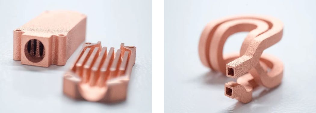 FIGURE 6. Copper parts printed with a green-wavelength laser.