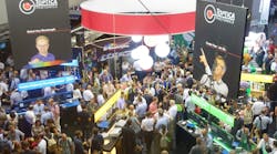 FIGURE 1. Not an insider tip anymore&mdash;the Toptica booth party is traditionally the best at the LASER fair.