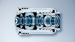 FIGURE 1. Example of a complex and compact group of lenses inside an objective.