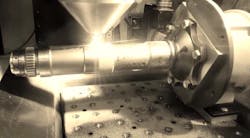 FIGURE 1. Repair of a high-value Ti-6Al-4V shaft at Penn State’s Applied Research Laboratory. FIGURE 1. Repair of a high-value Ti-6Al-4V shaft at Penn State’s Applied Research Laboratory.