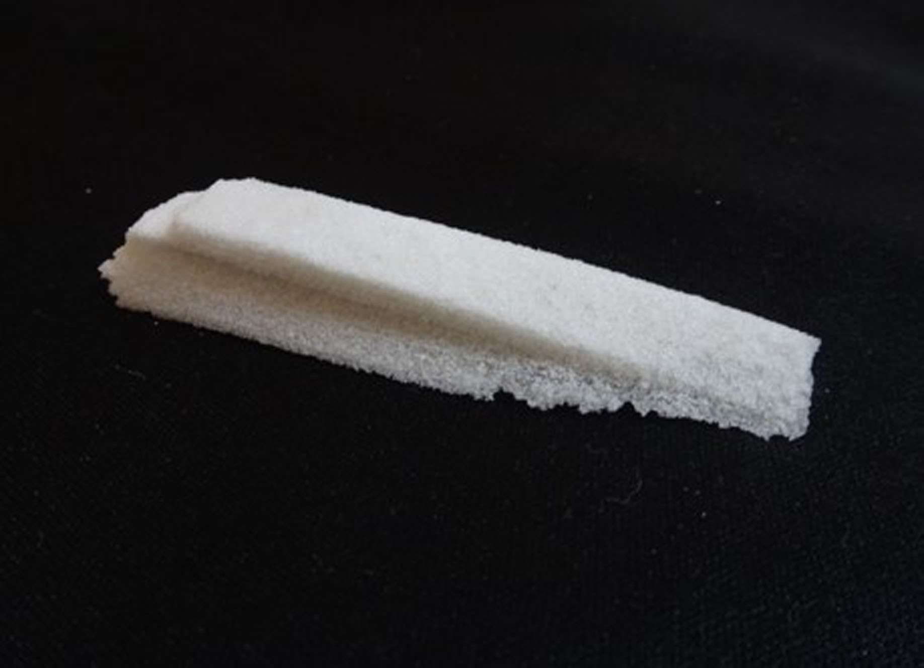 FIGURE 1. A part made using less optimized material; shown is powder bed fusion using amorphous thermoplastic polylactic acid (PLA) [5].