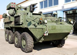 FIGURE 1. A Stryker equipped with M-SHORAD; the Army is already testing one with a 50 kW fiber laser.