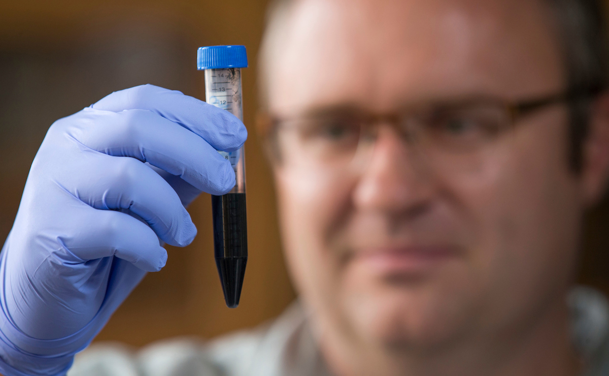 Jonathan Claussen is one of the researchers using lasers to treat paper to make printed graphene electronics. The process improves conductivity and enables flexible, wearable, and low-cost electronics.