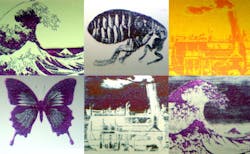 Still images drawn with the nanopixel technology: at around 70 microns across, each image is smaller than the width of a human hair. Still images drawn with the nanopixel technology: at around 70 microns across, each image is smaller than the width of a human hair.