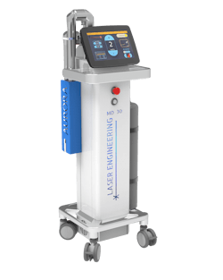 FIGURE 5. The Aurora MD CO2 isotope laser features an articulated arm and Ultralase Hollow Waveguide for a variety of surgical procedures. FIGURE 5. The Aurora MD CO2 isotope laser features an articulated arm and Ultralase Hollow Waveguide for a variety of surgical procedures.