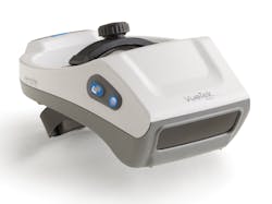 FIGURE 2. VueTek's finished device represents the first FDA-approved, head-mounted, battery-operated vascular imaging system for the hospital and first responder markets. FIGURE 2. VueTek's finished device represents the first FDA-approved, head-mounted, battery-operated vascular imaging system for the hospital and first responder markets.