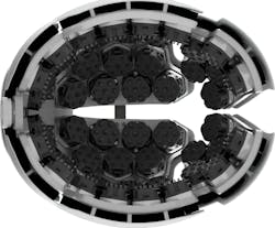 FIGURE 2. Based on time-domain functional near-IR spectroscopy, the Kernel Flow headset could provide deeper, more comprehensive noninvasive brain imaging. FIGURE 2. Based on time-domain functional near-IR spectroscopy, the Kernel Flow headset could provide deeper, more comprehensive noninvasive brain imaging.
