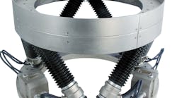 FIGURE 1. In the development of NASA’s James Webb Space Telescope, a nanopositioning system created by PI features a high-precision, 6-axis robotic hexapod, used to align the telescope’s 18 large mirror segments. FIGURE 1. In the development of NASA’s James Webb Space Telescope, a nanopositioning system created by PI features a high-precision, 6-axis robotic hexapod, used to align the telescope’s 18 large mirror segments.