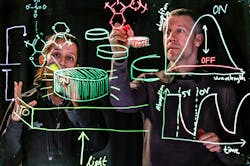 Akchheta Karki and Magnus Jonsson show how they developed dynamically tunable plasmonic nanoantennas made of a conducting polymer, which can be switched between metallic and dielectric properties within the near-infrared wavelength range. Akchheta Karki and Magnus Jonsson show how they developed dynamically tunable plasmonic nanoantennas made of a conducting polymer, which can be switched between metallic and dielectric properties within the near-infrared wavelength range.