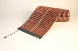 FIGURE 1. An organic solar cell can be made out of flexible plastic, such as this Konarka Power Plastic solar panel.