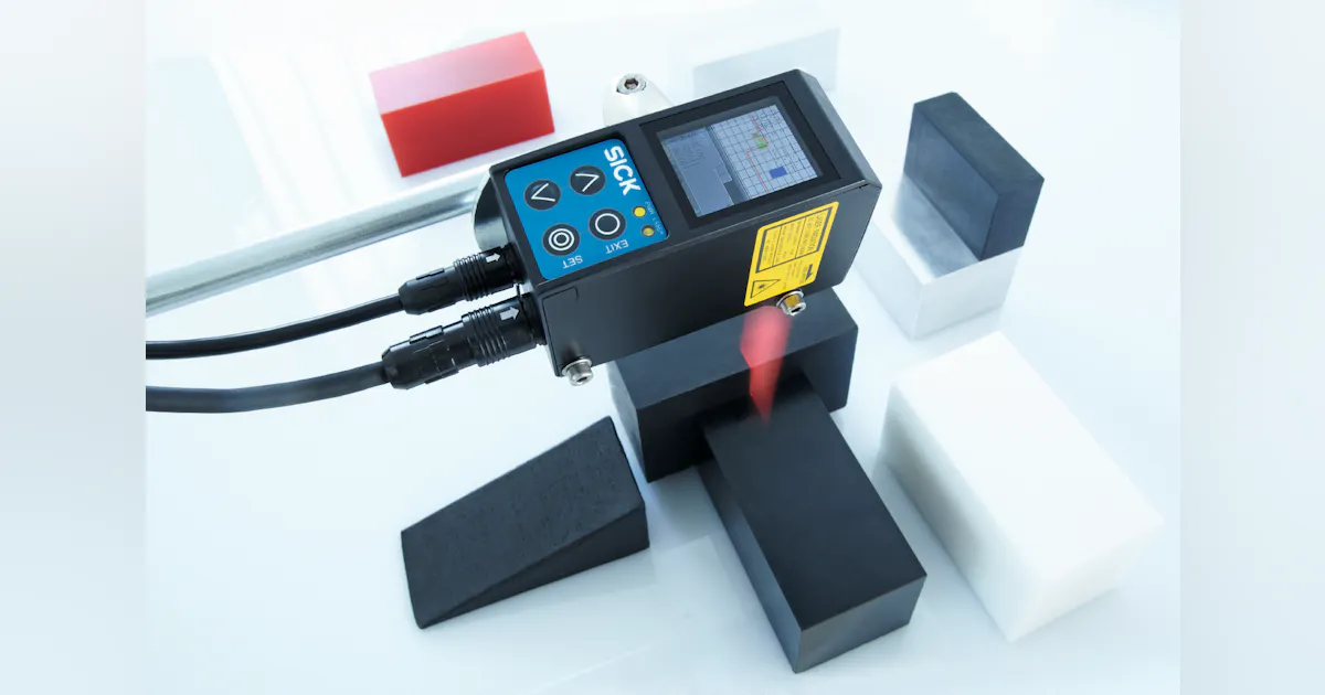 Sick Distance Sensor Stand Distance sensor from SICK has 10 integrated measurement functions ...