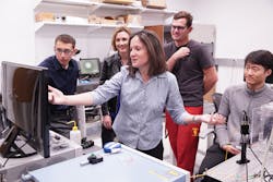 Andrea Armani leads a mix of undergraduate and graduate students. Pictured here are Hyungwoo Choi, Max Hattem, Samantha McBirney, and Brock Hudnut. Andrea Armani leads a mix of undergraduate and graduate students. Pictured here are Hyungwoo Choi, Max Hattem, Samantha McBirney, and Brock Hudnut.